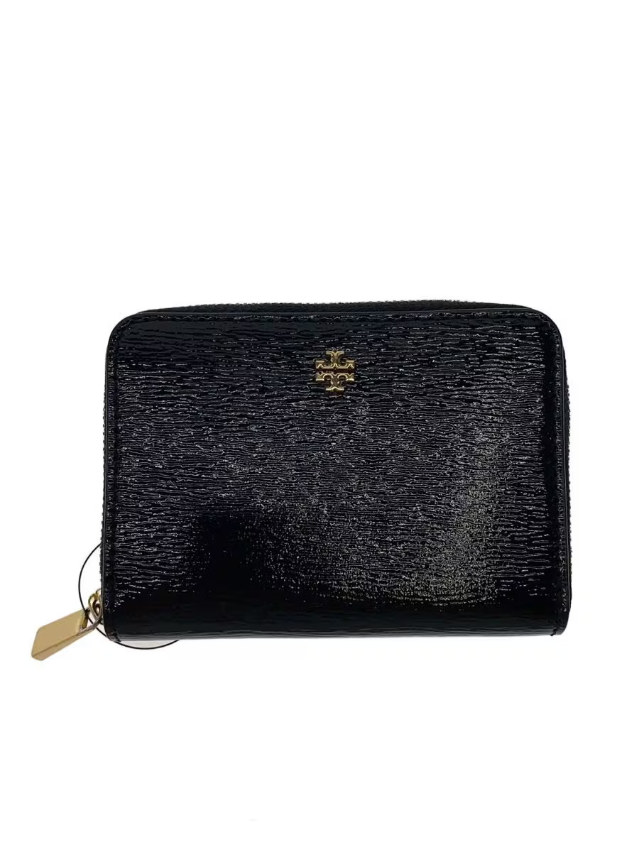 TORY BURCH Round Zip Coin Case -- Black Women's 10005657