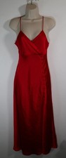 Zara Dress Womens Small Red Satin Slip Midi Party Holiday Strappy Y2K