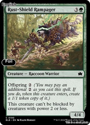 MTG Rust-Shield Rampager [BLB - 190] LP Foil