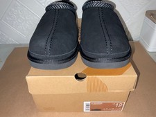 Koolaburra by UGG Burree Men's Black Suede Slippers Size 12 Slip On Cozy Warm