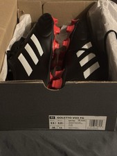 Adidas Goletto VIII FG Mens Sneakers US Sz 11 Black Leather Soccer Cleats GX7793