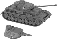 BMC CTS WW2 German Panzer IV Tank - Gray 1:38 Plastic Army Military Vehicle