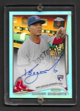 Xander Bogaerts 2014 Topps Chrome Blue Rookie Auto Refractor Card #25  /199