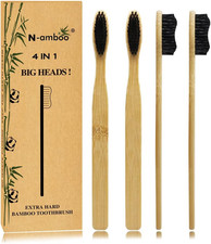Super Hard Toothbrush Bamboo Toothbrush Large Brush Head Manual Toothbrsuh Ha...