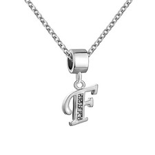 Letter A-Z Alphabet Initial Charm Bead Necklace Name Personalized Pendant