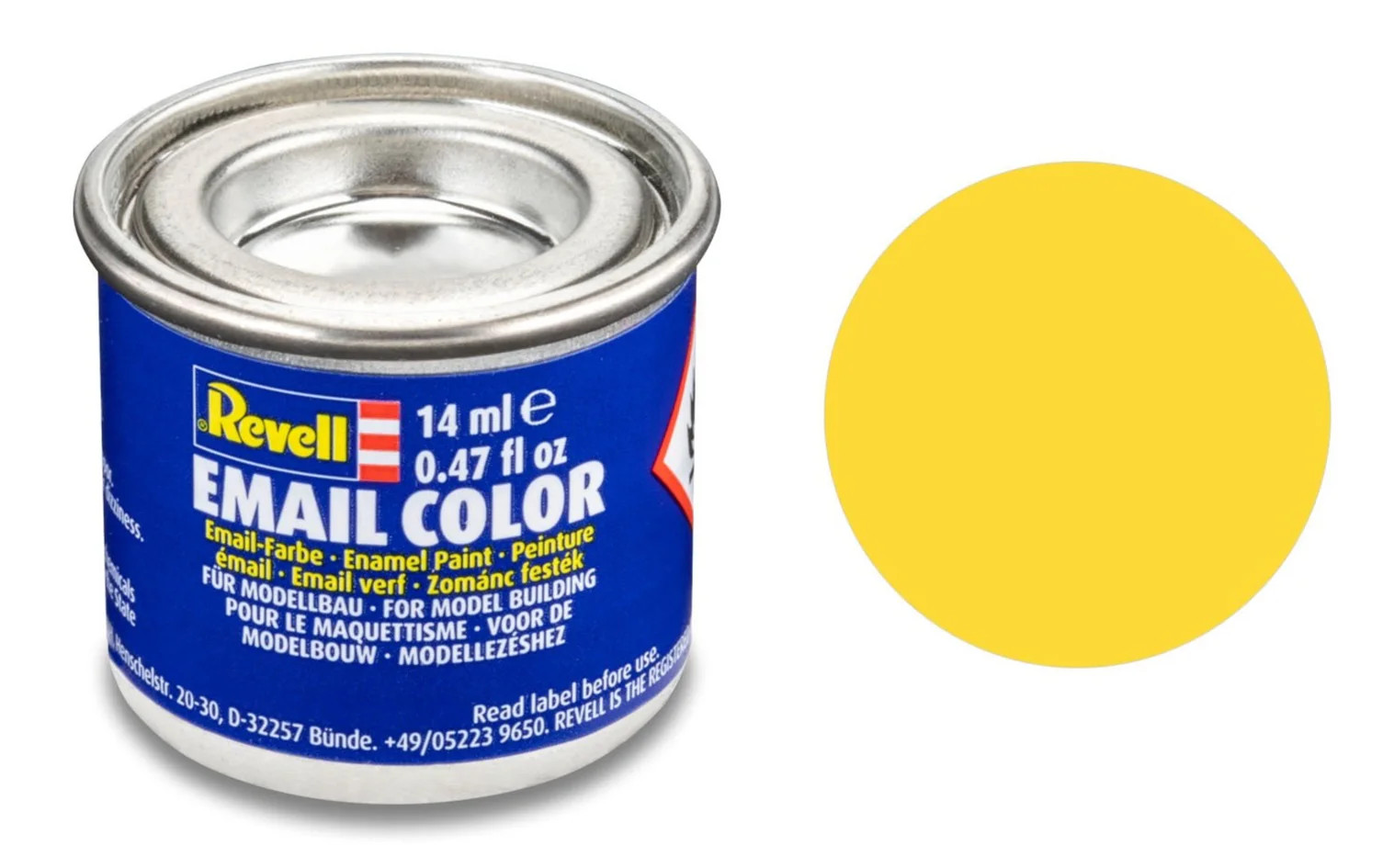 Revell 32115 Email Colour, Yellow, Matt, 14ml, RAL 1017