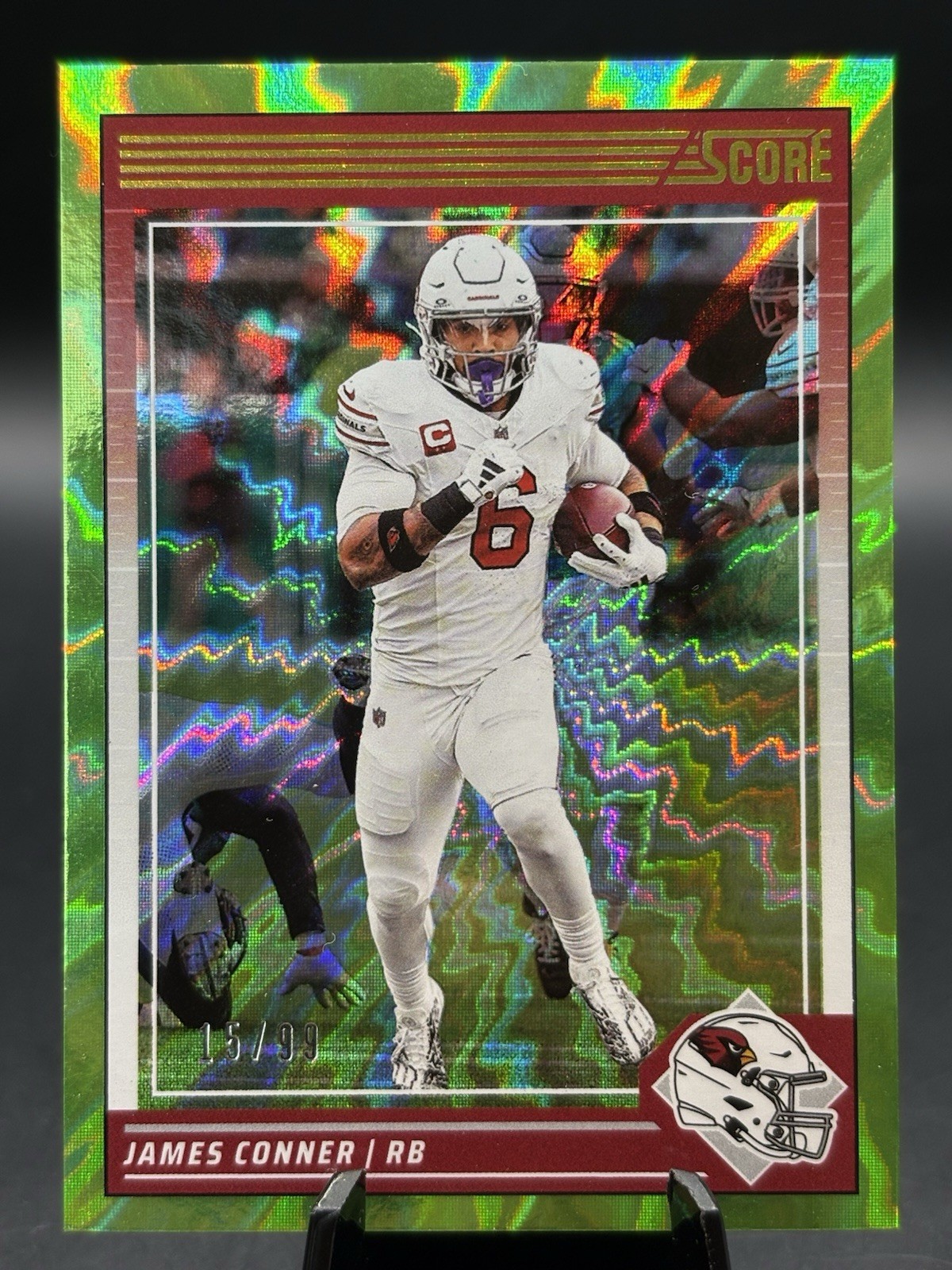 2024 Panini Score #2 James Conner Electric Green Refractor /99