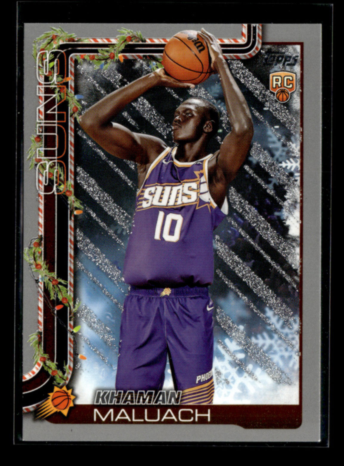 Khaman Maluach RC 2025-26 Topps Holiday Basketball Silver Glitter #H170 [mzby