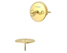 GERBER  G0086867  Polished Brass Trip Lever Drain Trim Kit    List $85