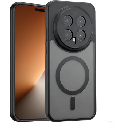 Handyhülle Magnetisch Stoßfest Transluzente Matt Schwarz für Honor Magic 8 Pro