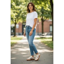 New Adidas VL Court Bold Platform Sneakers Women's Size 7 Purple Green Stripes