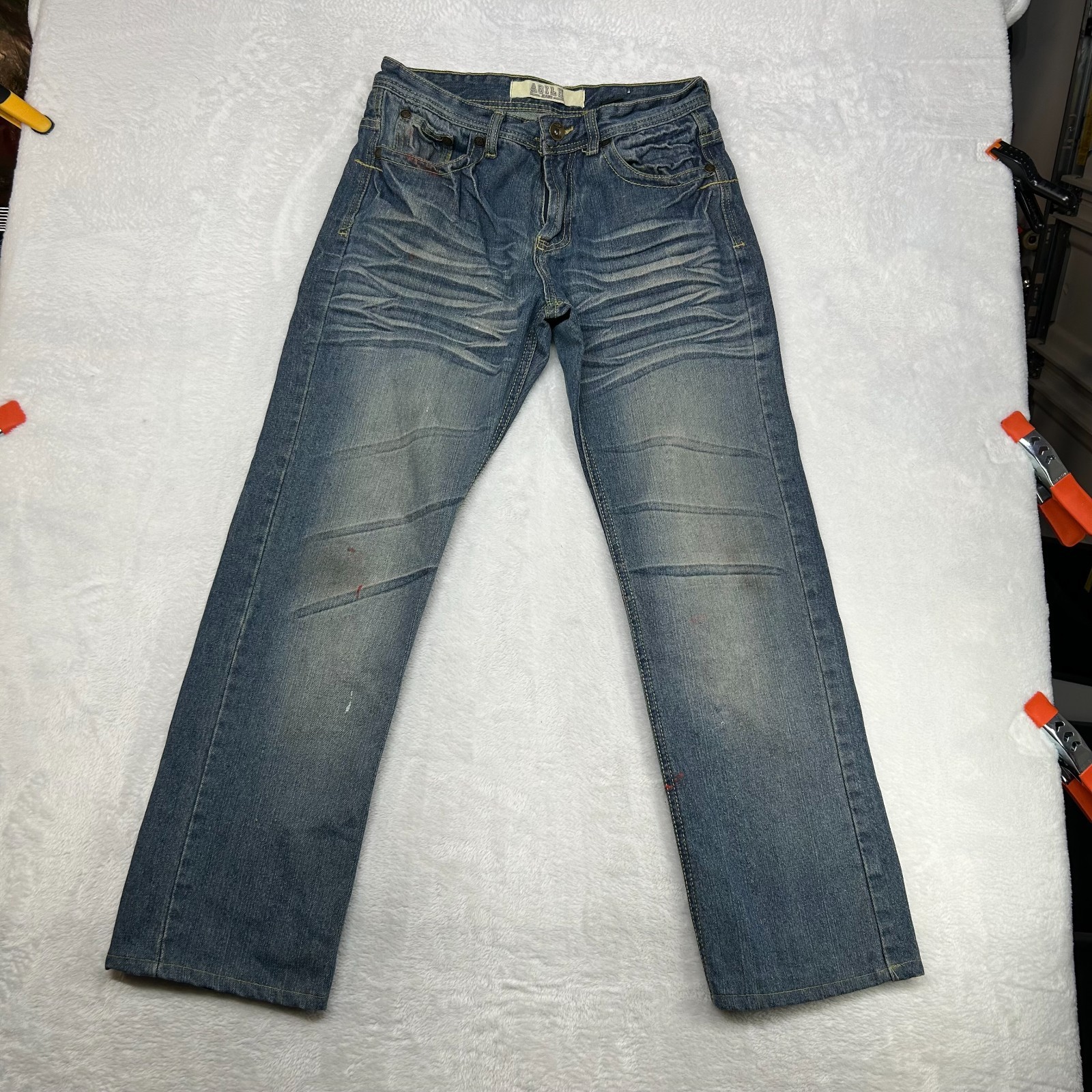 's 30 Blue Denim Classic Straight Leg Pockets Zip Fly - 29x2