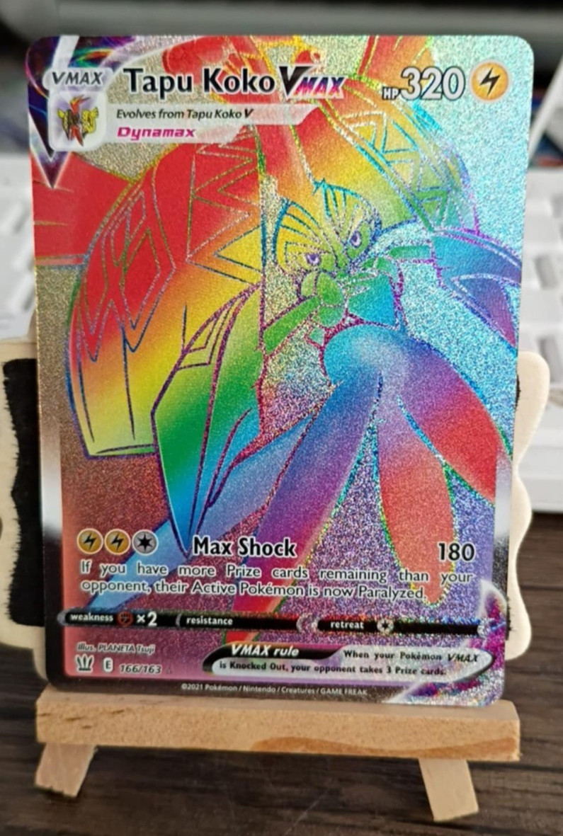 Pokémon Tapu Koko VMAX Secret Rare 166/163 BST Battle Styles NM