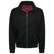 New Mens Harrington Jacket Lightweight Mod Coat Long Sleeve Bomber Full Zip Up