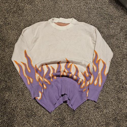 Flame print crewneck sweatshirt #flame #sweatshirt