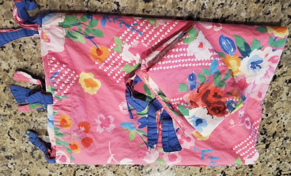 Pottery Barn Kids PBK “Pia” TWIN Set of Duvet Cover + Pillow Sham Pink Floral - Image 2 of 4