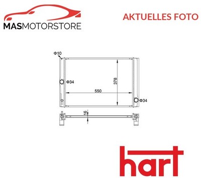 KÜHLER WASSERKÜHLER MOTORKÜHLER HART 611 854 H NEU OE QUALITÄT