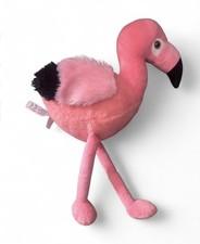Pink Flamingo Plush Stuffed Animal - Long Floppy Legs Fuzzy Wings 14