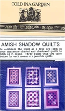 Told in a Garden AMISH SHADOW QUILTS 3 Cross Stitch Patterns Onl folk art motifs