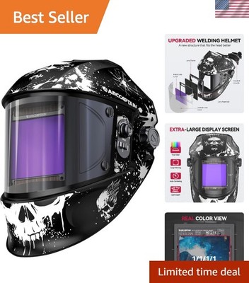 Auto Darkening Welding Helmet with 3.94'' Large Screen & 4 Arc Sensors