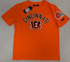 Cincinnati Bengals Shirt Mens Large Orange New Pro Standard Luxury Patches NFL