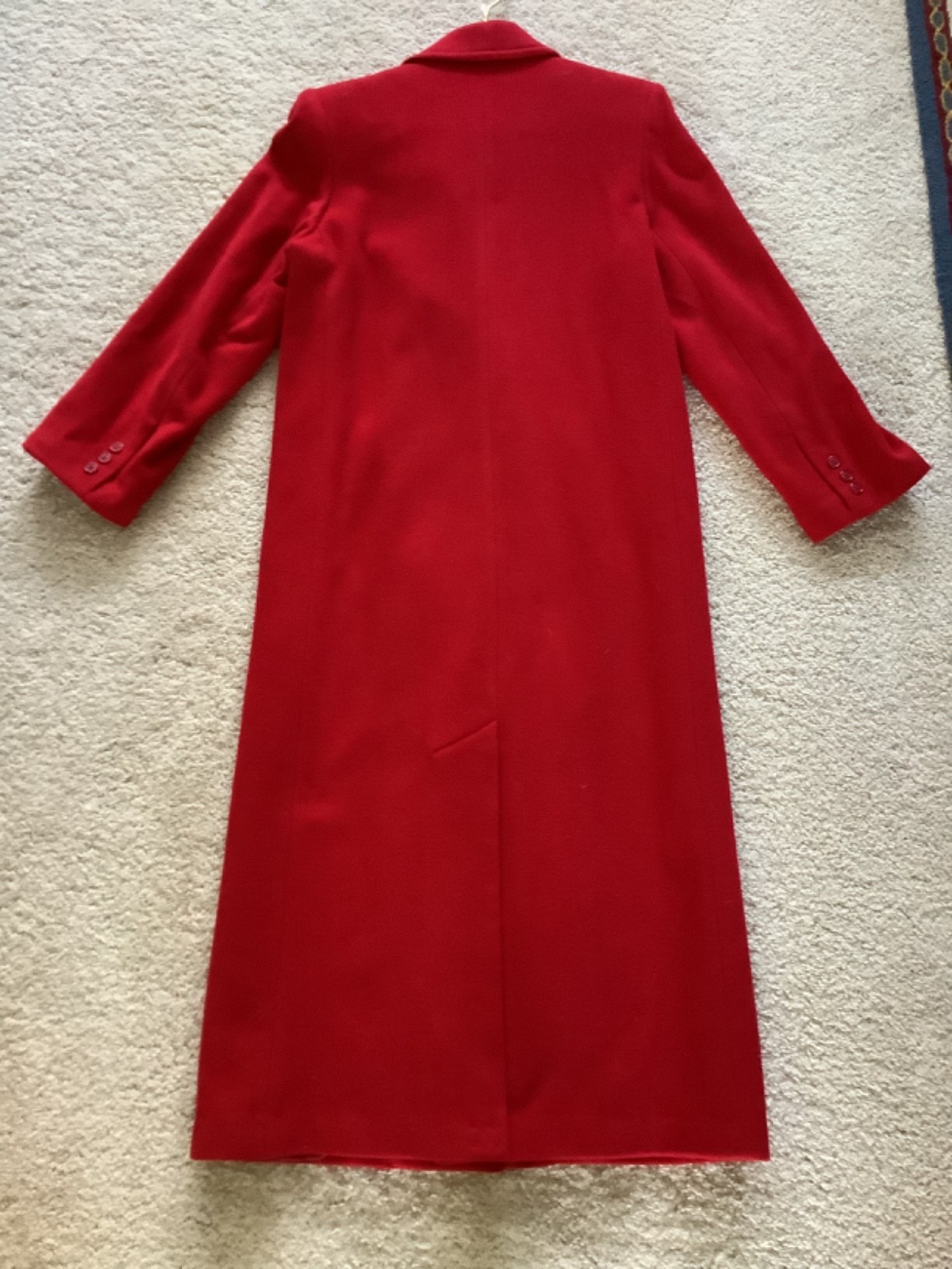 WOMENS SOLID RED 100% WOOL DOUBLE BREASTED OVERCO… - image 6