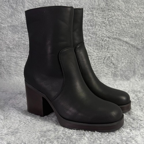 Kork Ease Korks Destiny Damen-Stiefelette schwarz gestapelt Blockabsatz Größe 11