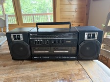 Panasonic RX-CT800 Portable Boombox  AM FM Dual Cassette Vintage WORKS