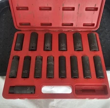 Napa Professional Impact Sockets 1/2 Drive, Metric 10mm-24mm Deep Well 12 Point