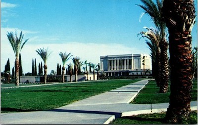 Mesa Arizona Postcard 1950s Latter Day Saints Mormon Temple Pelley Chrome