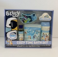 Bluey Bath Gift Set Kids Cozy Time Bath Kit Bubble Bath Bomb Sponge Towel Bundle