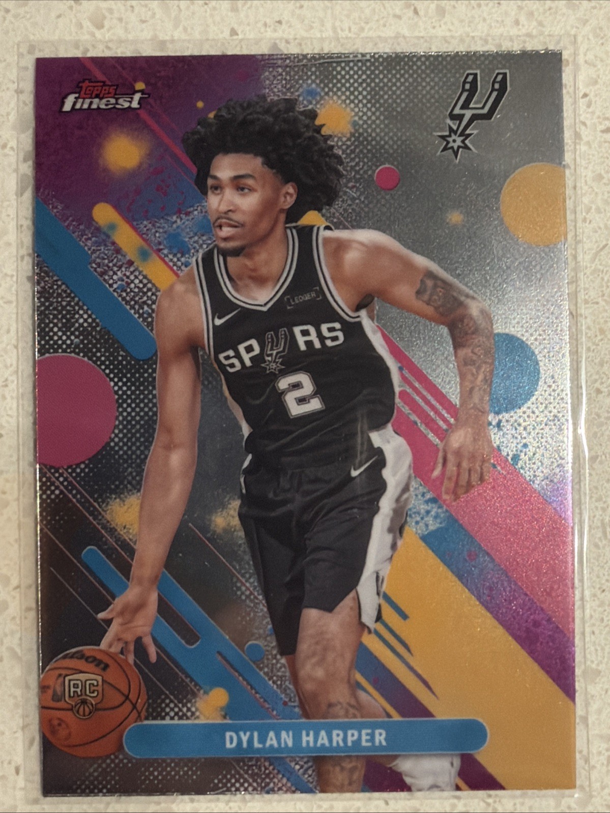 2025-26 Topps Finest Dylan Harper Common RC Rookie #2 Spurs