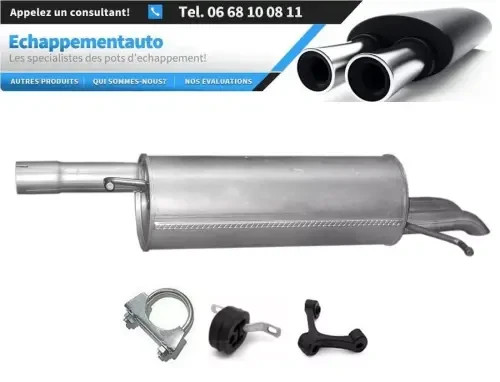 Silencieux arrière échappement en acier aluminisé pour atténuer le bruit sur Passat B5 FL 2.0