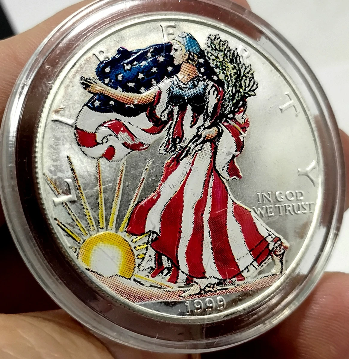 Painted Walking Liberty Indiana Silver Bullion Coin for sale | eBay