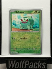 Pokémon SV2a: 151 Set - Bulbasaur 001/165 Common Reverse Holo