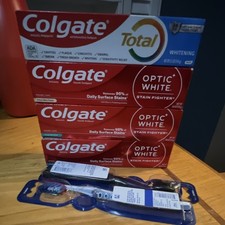 Colgate Optic White & Total Whitening Toothpa...