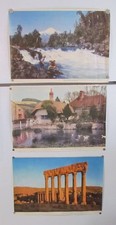 PAN AM AIRLINES CLIPPERS VINTAGE TRAVEL POSTER LOT ITALY ENGLAND CHILE LEBANON