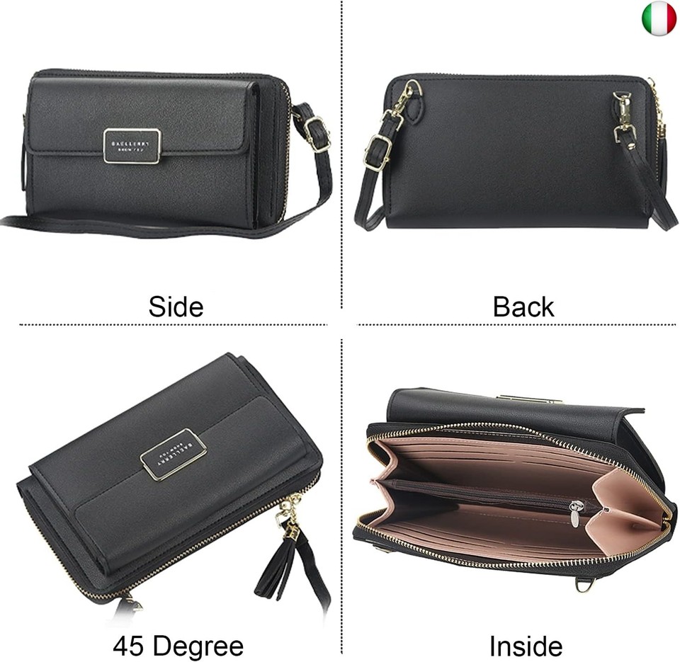 Portafogli Lunghi Da Donna Portafoglio Da Donna In Pelle Con Doppia Cerniera Pochette Design Borsa Rossa Borsa Portamonete In Coccodrillo - Foto 3