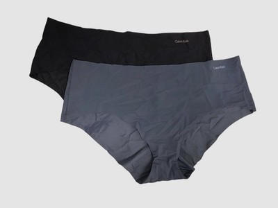 Calvin Klein Underwear Women's Black Gray 2-Pack Logo Hipster Briefs Size XL