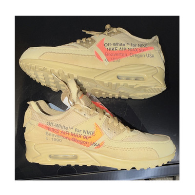 Nike Air Max 90 x Off-White Desert Ore AA7293-200 Beige Orange Men's Sneaker