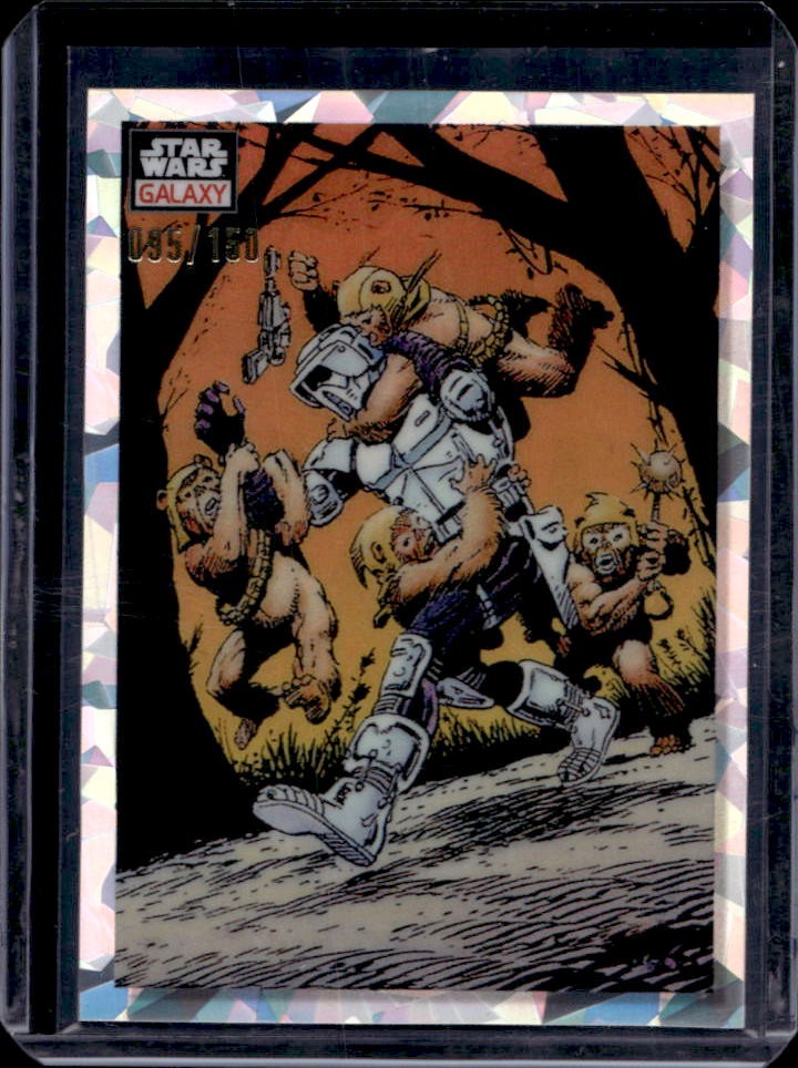 2023 Topps Chrome Star Wars Galaxy Stormtrooper Overrun! Atomic Refractor #/150