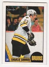 1987-88 O-Pee-Chee Charlie Simmer #52 Bruins