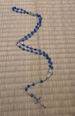 Catholic Rosary Of Mary Blue Heart Rosary