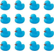 Bath Duck Toys 16 PCS Blue Mini Rubber Ducks Squeak and Float Duckies Baby Showe