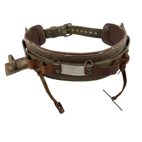 Vintage Buckingham Lineman Climbing Safety Belt 1988 E24RIGHT Leather