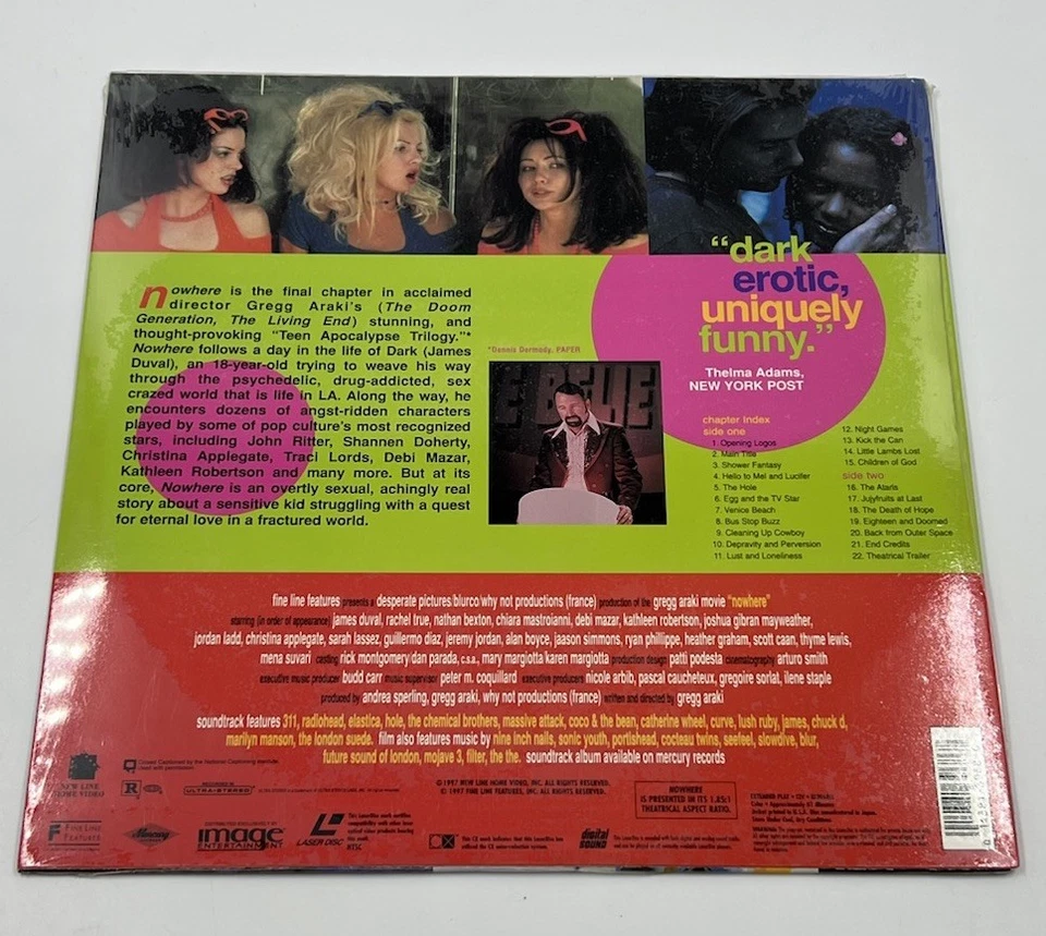 NOWHERE 1997 Laserdisc LD Gregg Araki Cult Classic NEW SEALED MINT RARE - Image 2 of 2