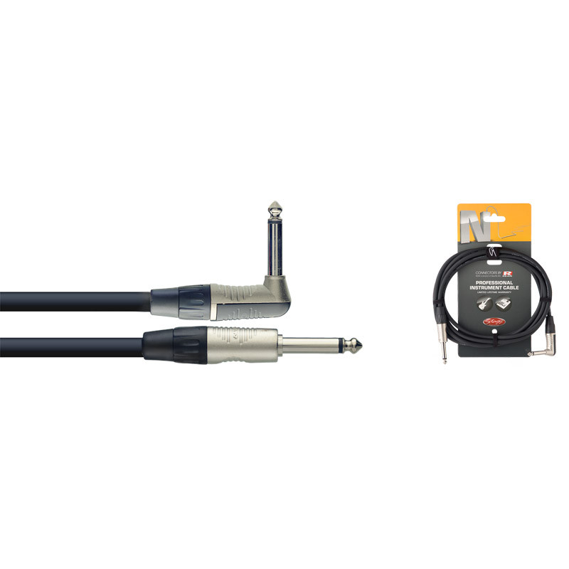 Stagg NGC6PLR 6M/20FT Jack to Angled Jack Instrument Cable (NEW)