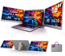 FOPO Laptop Screen Extender 16"-1200P 16:10 FHD Triple Monitor for 12-18.5"