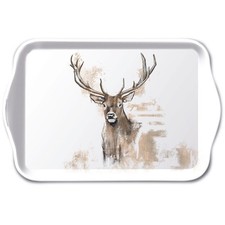 Tray Melamine Tablett 13 x 21 cm Antlers Hirsch mit Geweih