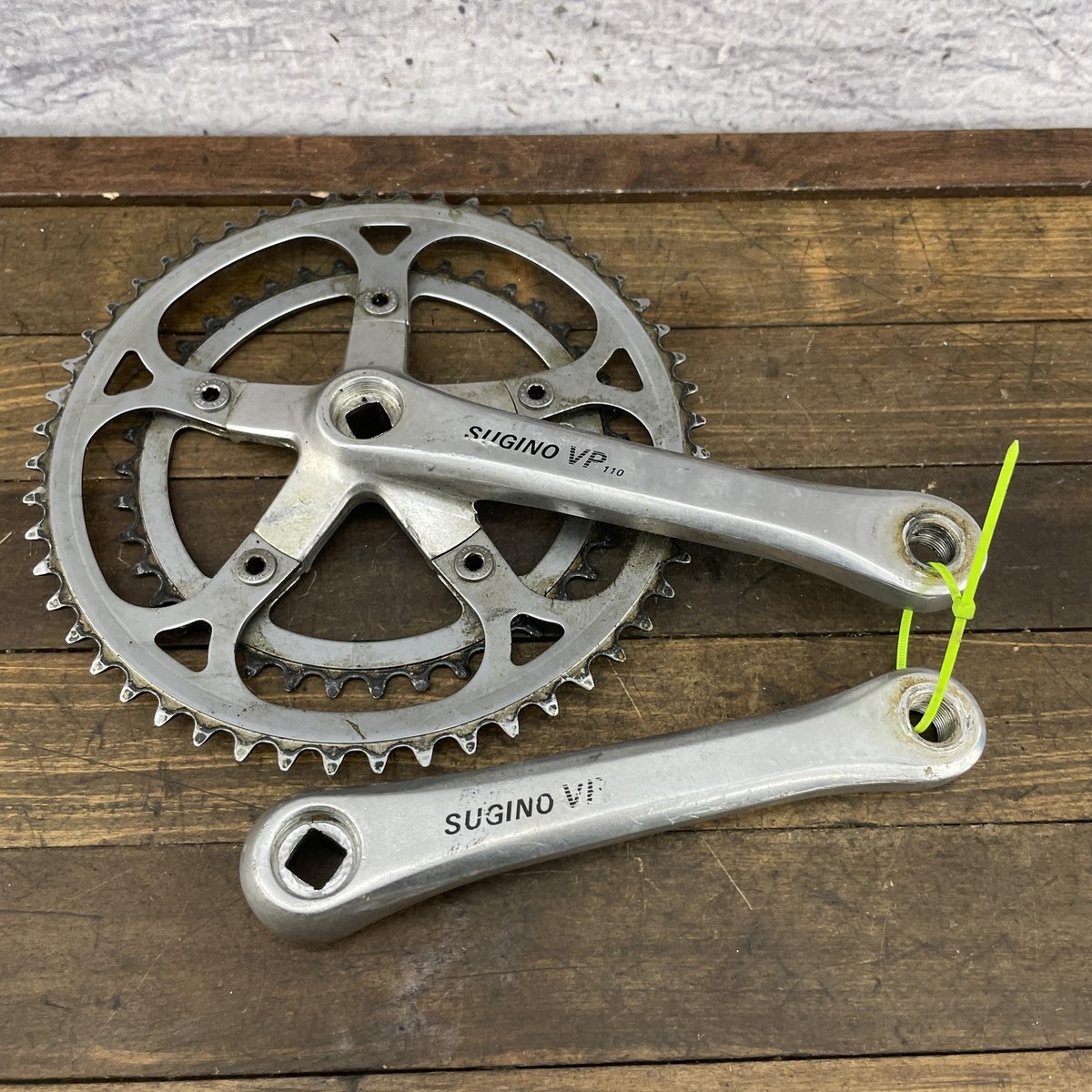 Vintage Sugino VP 110 Crankset 170mm Square Taper Double Road Bike